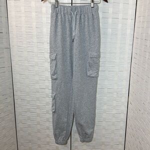 Superdown Bethany Cargo Gray Drawstring Waist Sweatpants Size XS